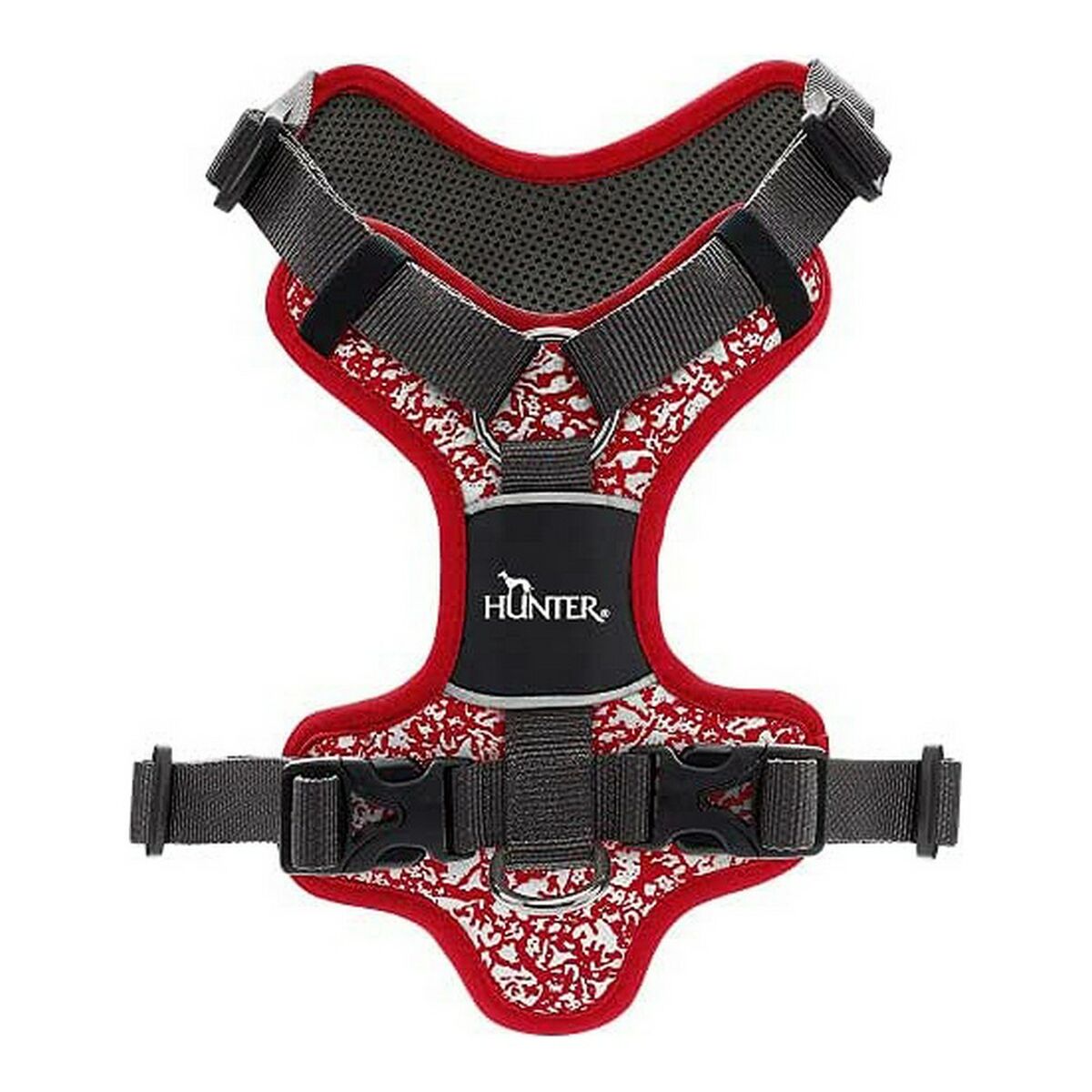 Hundegeschirr Hunter Divo Rot Grau Reflektierend L Rosa/Grau (72-100 cm)