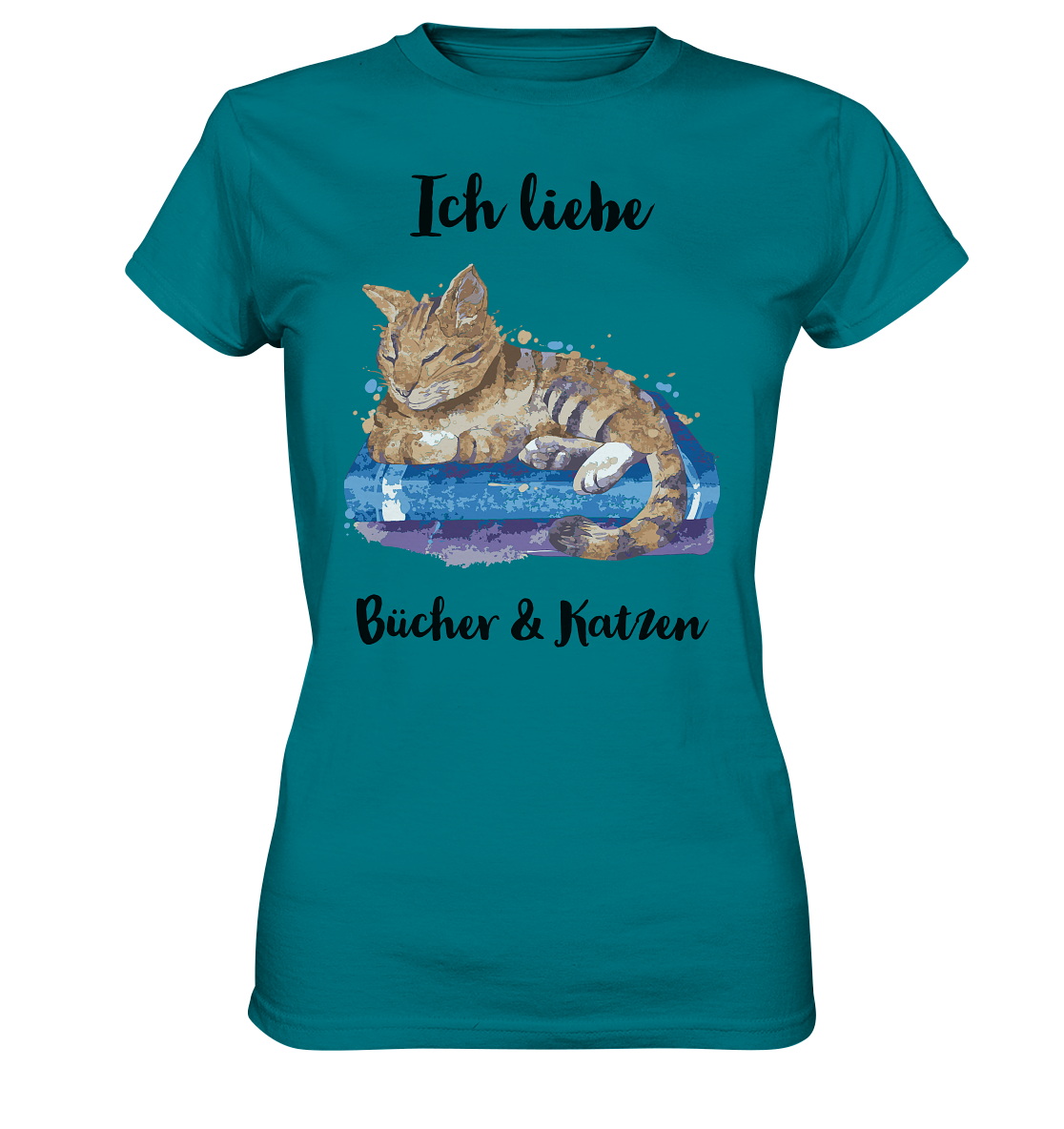 Ich liebe Bücher und Katzen - Ladies Premium Shirt