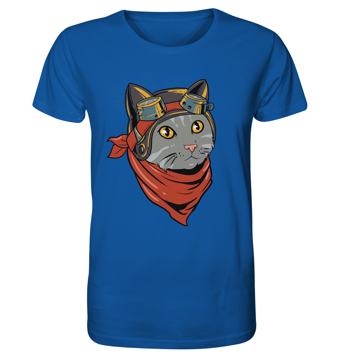 Biker Katze für Motorrad oder Chopper Fans - Organic Shirt