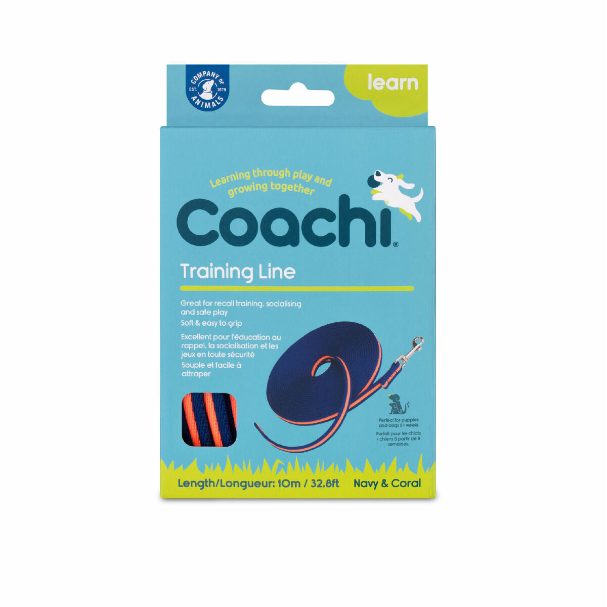 Hundeleine Coachi Ausbildung Blau 10m