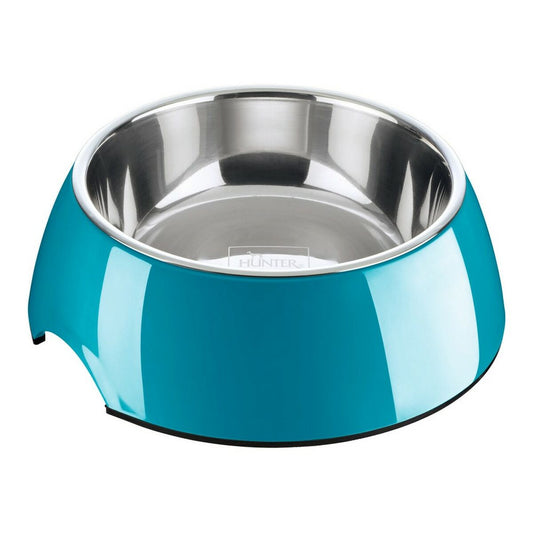 Futternapf für Hunde Hunter Melamine Edelstahl Blue 350 ml (18,5 x 18,5 x 9,5 cm)