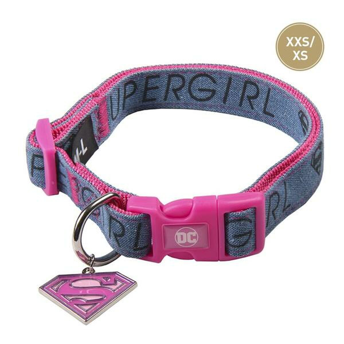 Hundehalsband Superman XXS/XS Rosa