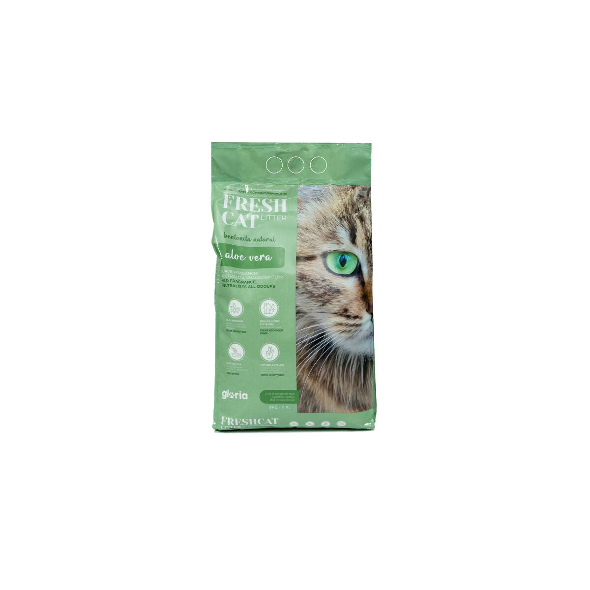 Katzenstreu Gloria Bentonita Premium 5 kg Aloe Vera