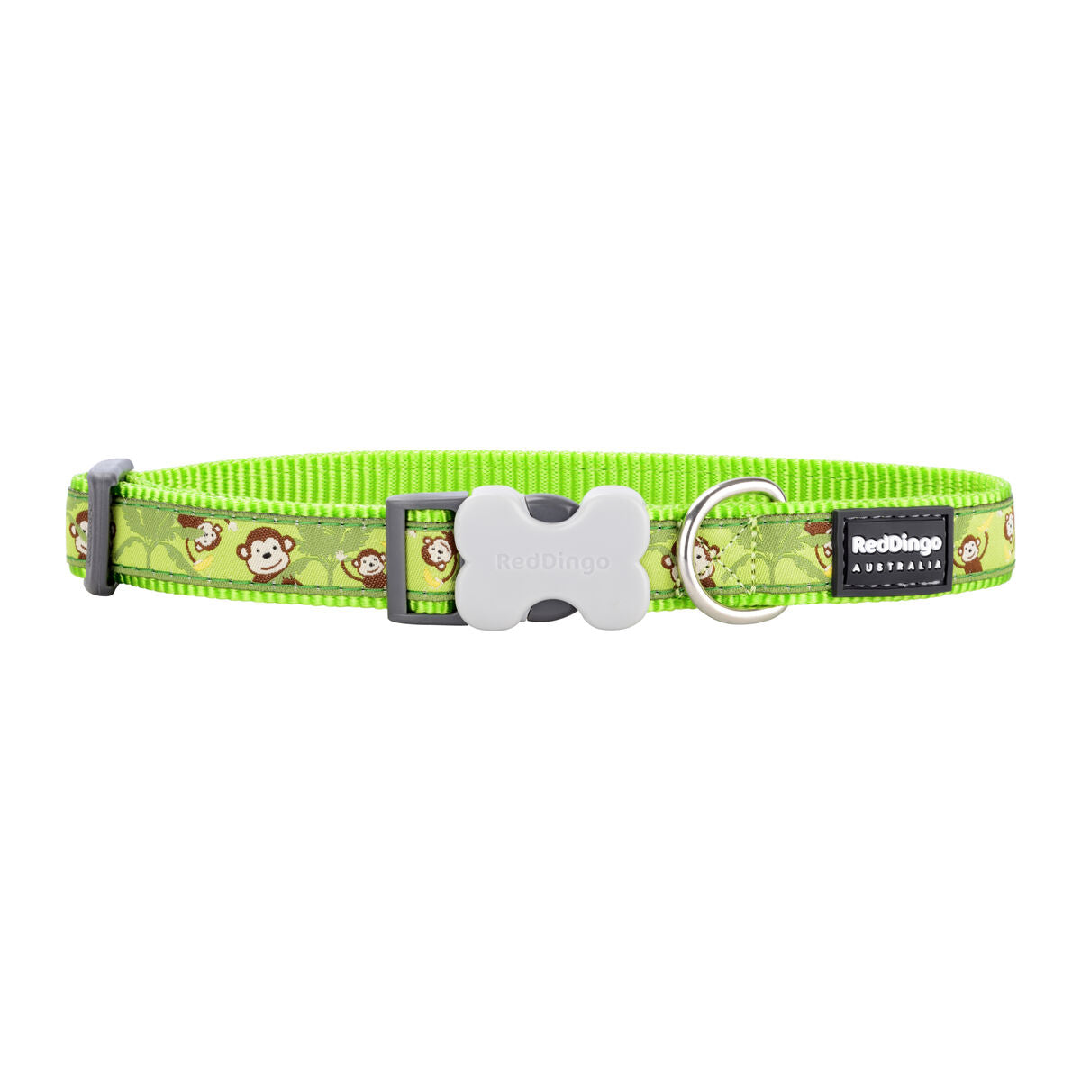 Hundehalsband Red Dingo STYLE MONKEY LIME GREEN 31-47 cm