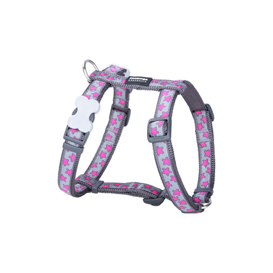 Hundegeschirr Red Dingo STYLE HOT PINK ON COOL GREY 45-66 cm 36-59 cm