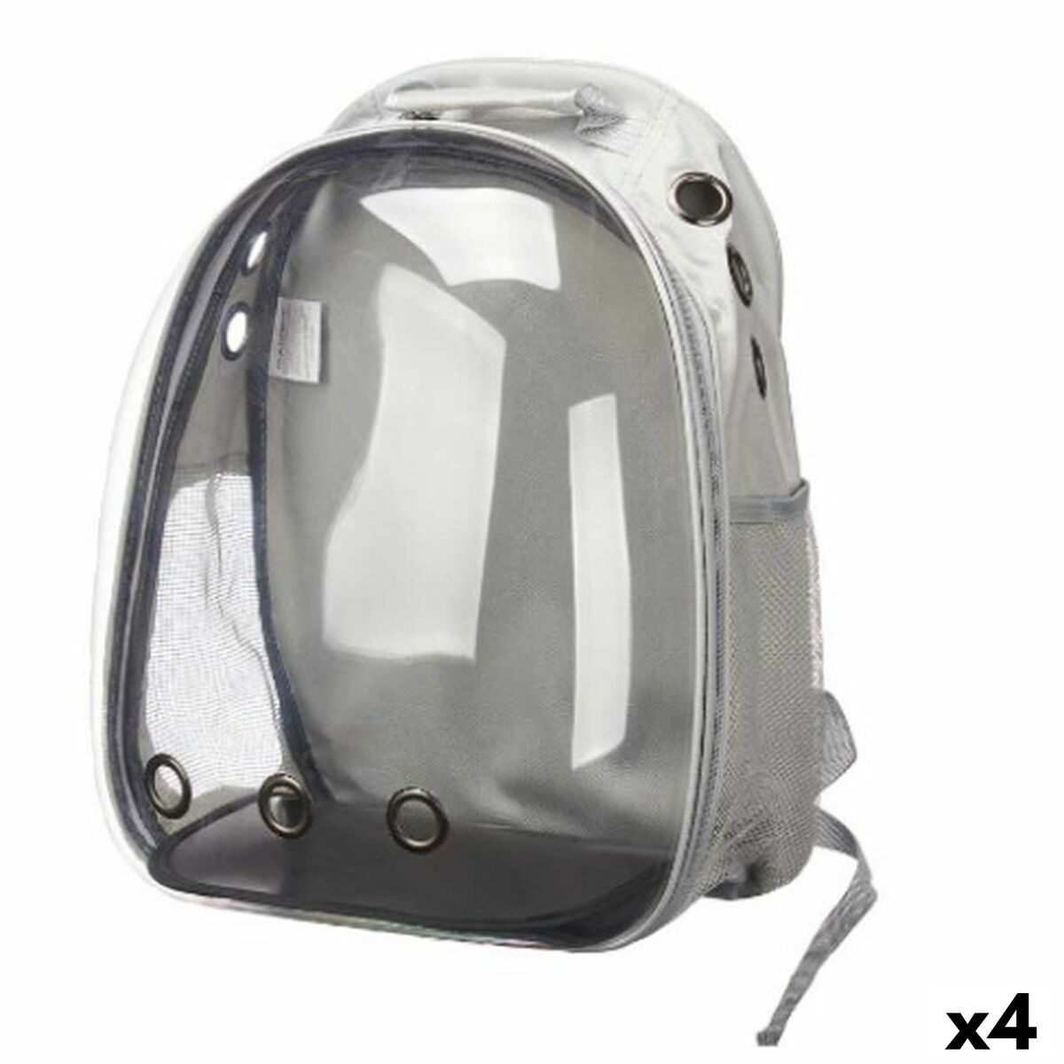 Rucksack für Haustiere Grau Durchsichtig 33 x 12 x 42 cm