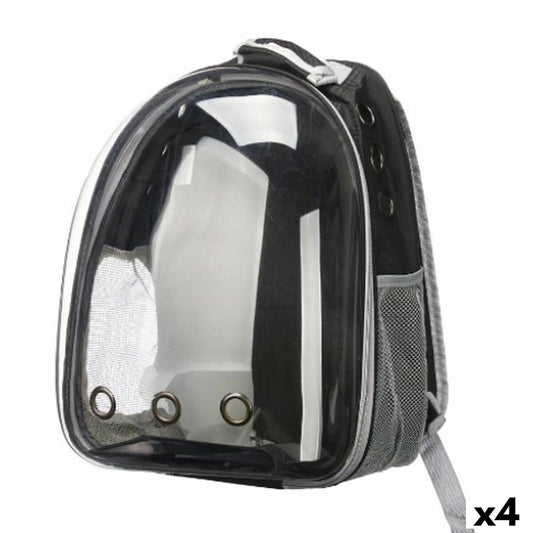 Rucksack für Haustiere Schwarz Durchsichtig 33 x 12 x 42 cm