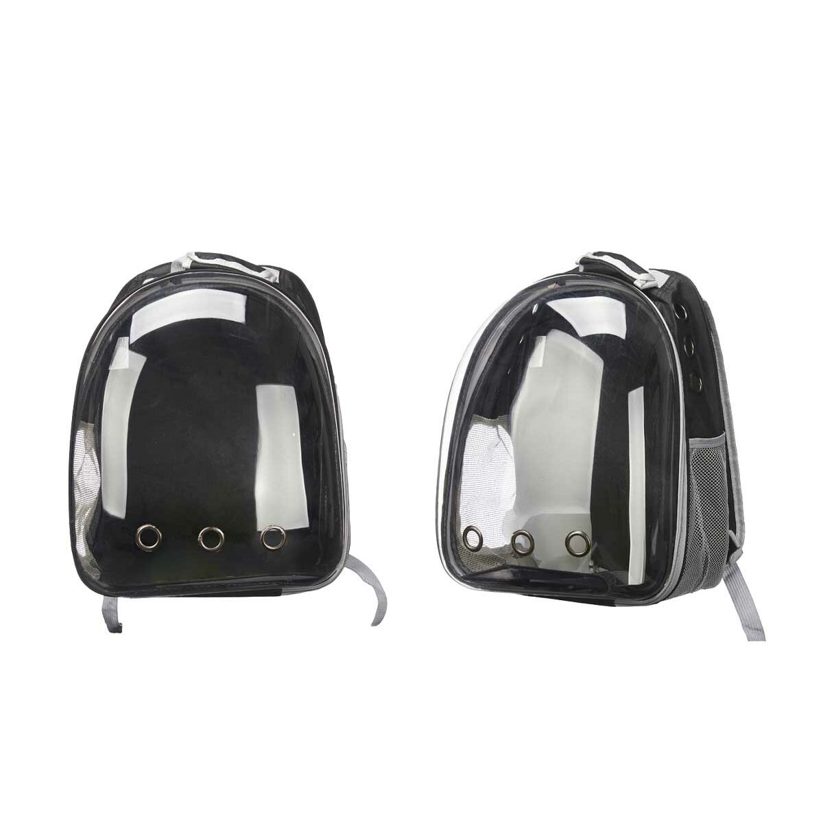 Rucksack für Haustiere Schwarz Durchsichtig 33 x 12 x 42 cm