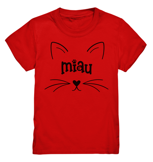 Miau lustiges Katzengesicht - Kids Premium Shirt