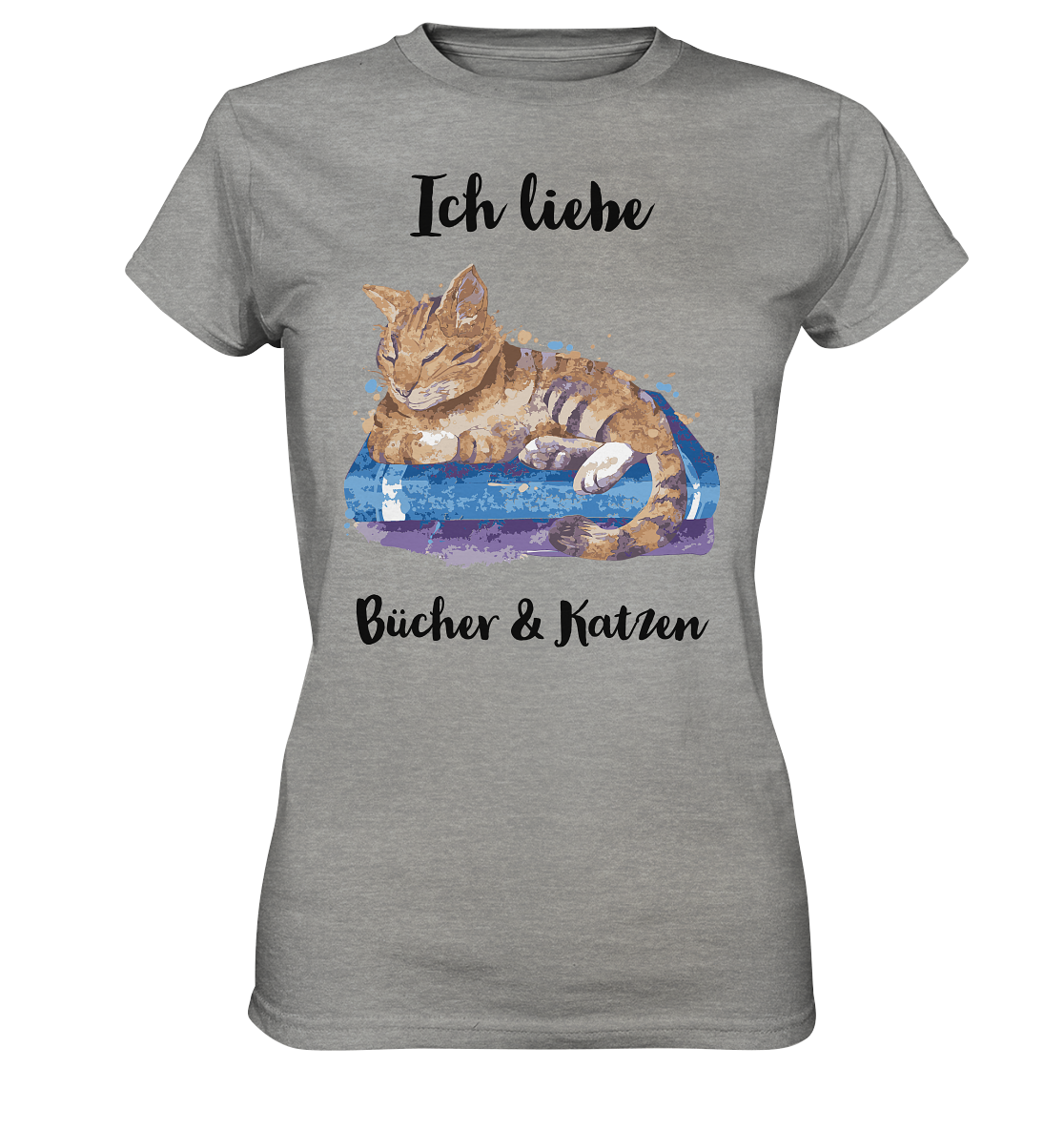 Ich liebe Bücher und Katzen - Ladies Premium Shirt