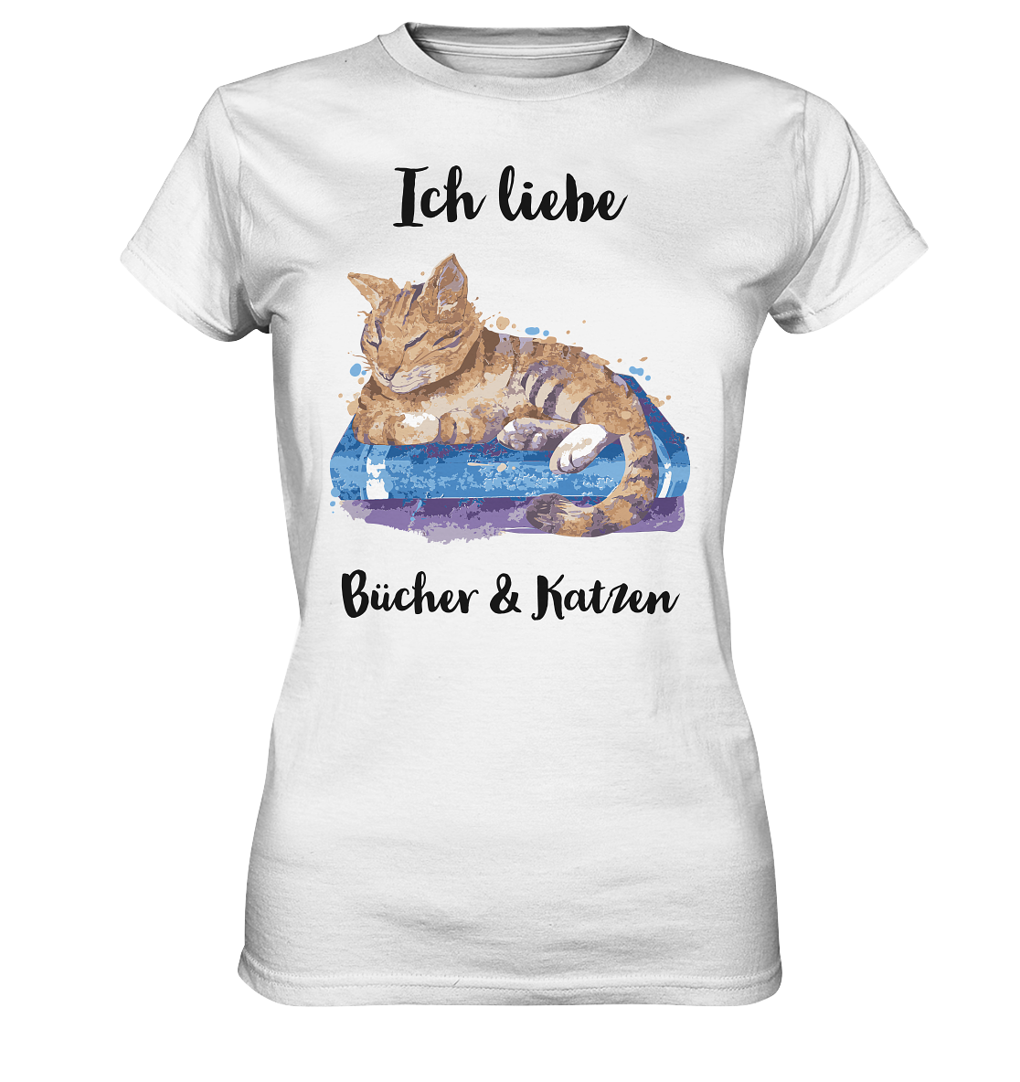 Ich liebe Bücher und Katzen - Ladies Premium Shirt