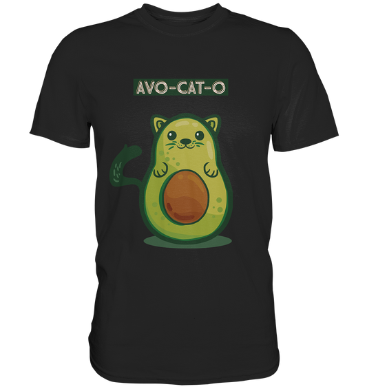 AVO-CAT-O die Avocado-Katze witzige Zeichnung - Premium Shirt