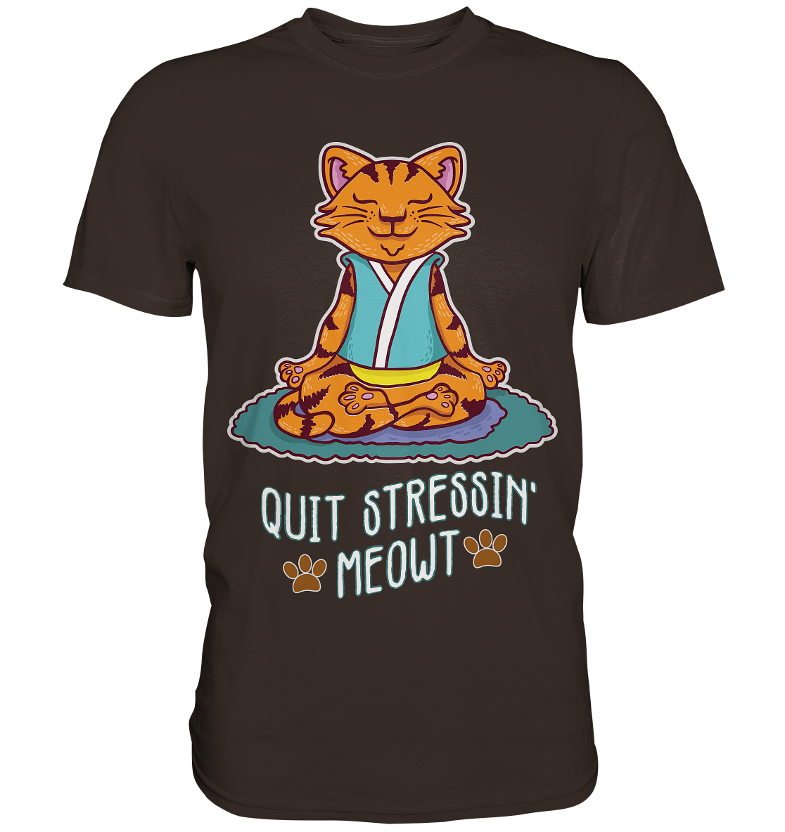 Katzen Yoga Anti-Stress Design - Premium Shirt