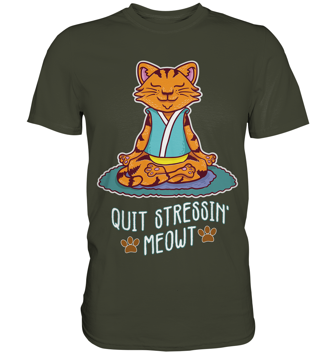 Katzen Yoga Anti-Stress Design - Premium Shirt