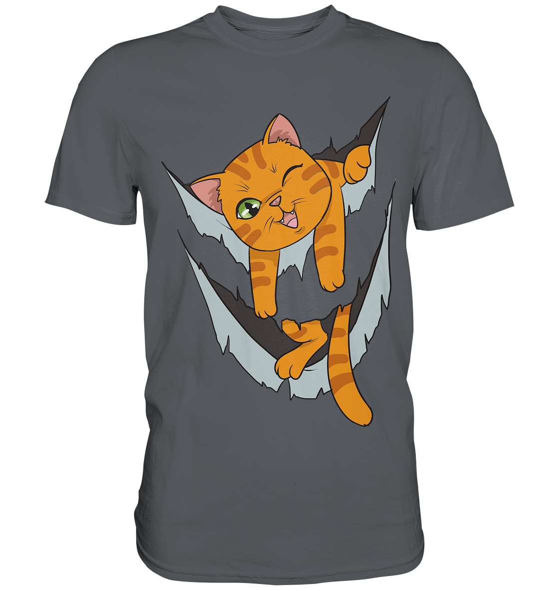 Niedliches Kätzchen zerreißt das Shirt - Premium Shirt