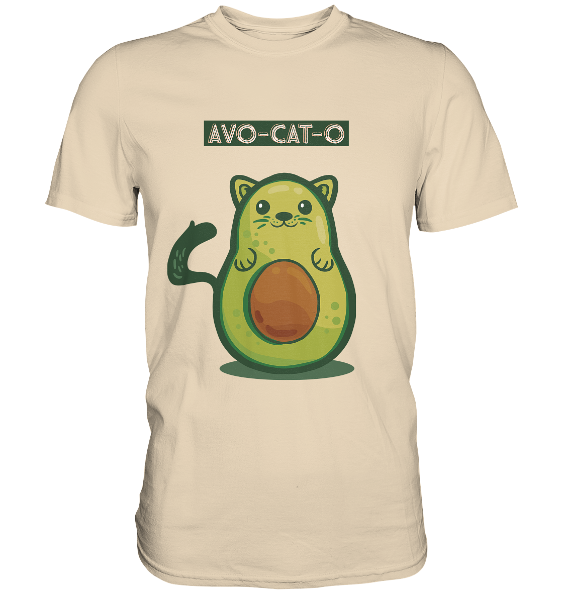 AVO-CAT-O die Avocado-Katze witzige Zeichnung - Premium Shirt